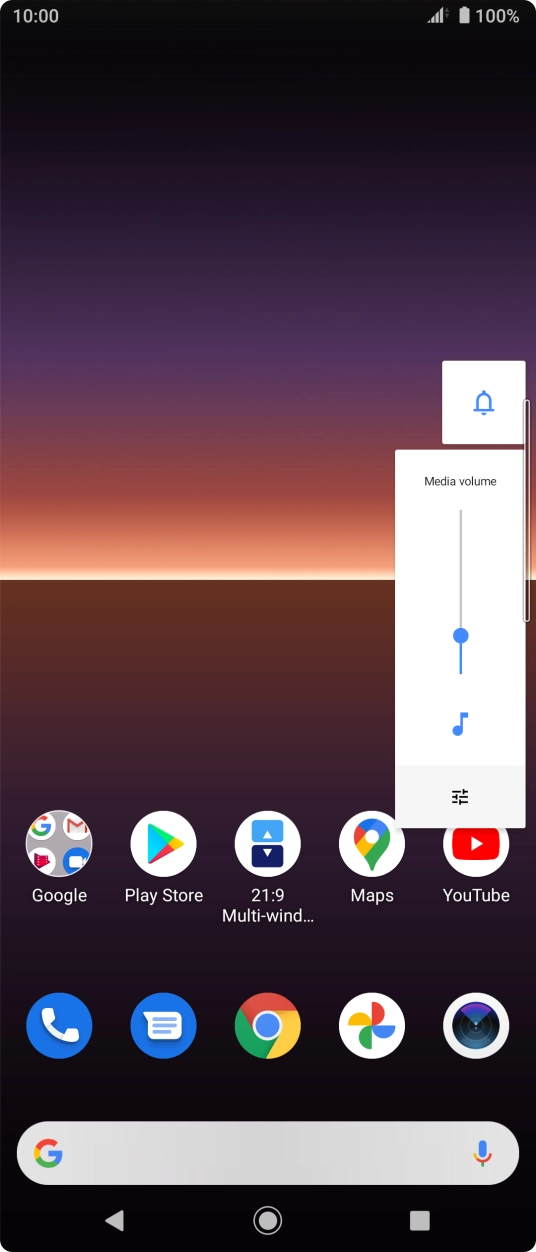 Press the sound mode icon the necessary number of times to turn silent mode on or off.