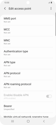 Press MMS port.