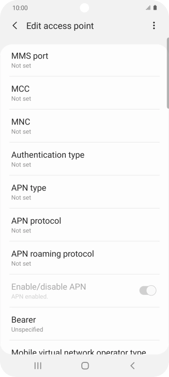 Press MMS port.