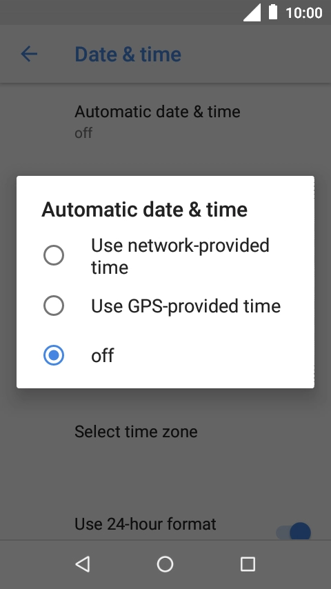 Press the required setting to turn on the function.