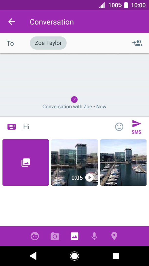 Press the gallery icon. Press the gallery icon.