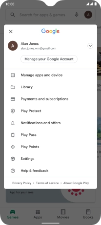 Press Manage apps and device.