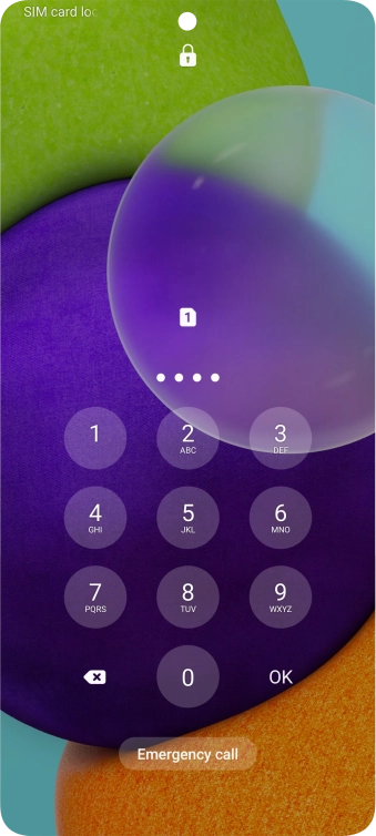 Key in your SIM PIN and press OK. The default SIM PIN is 0000.