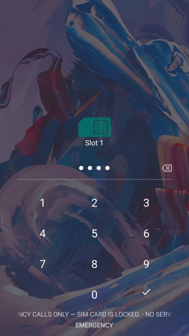 Key in your SIM PIN and press the confirm icon. The default SIM PIN is 0000.