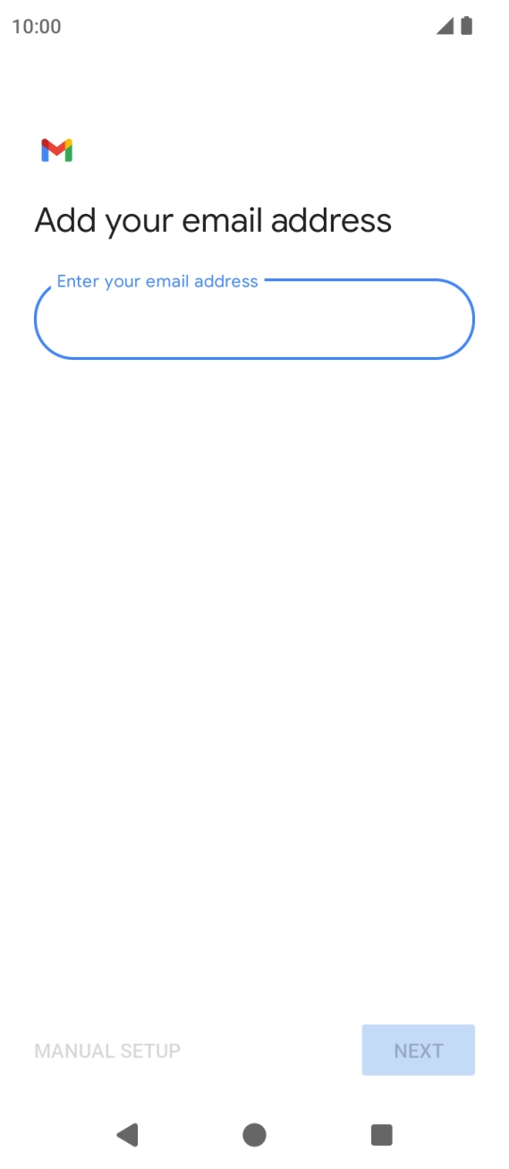 Press the field below 'Enter your email address' and key in your email address.