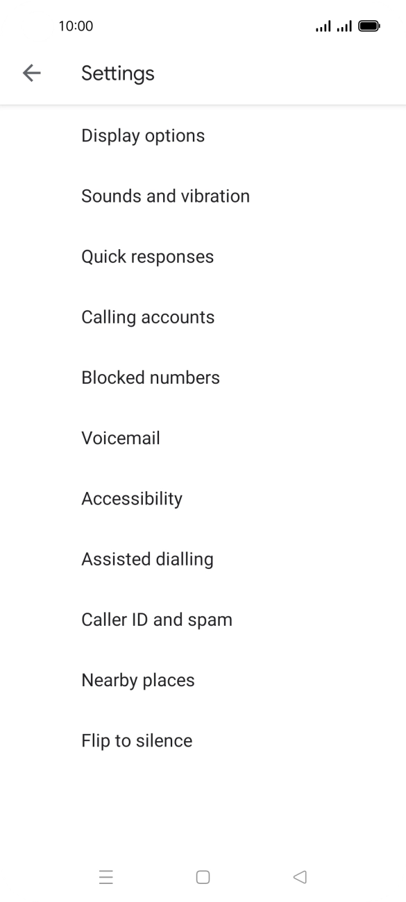 Press Calling accounts.
