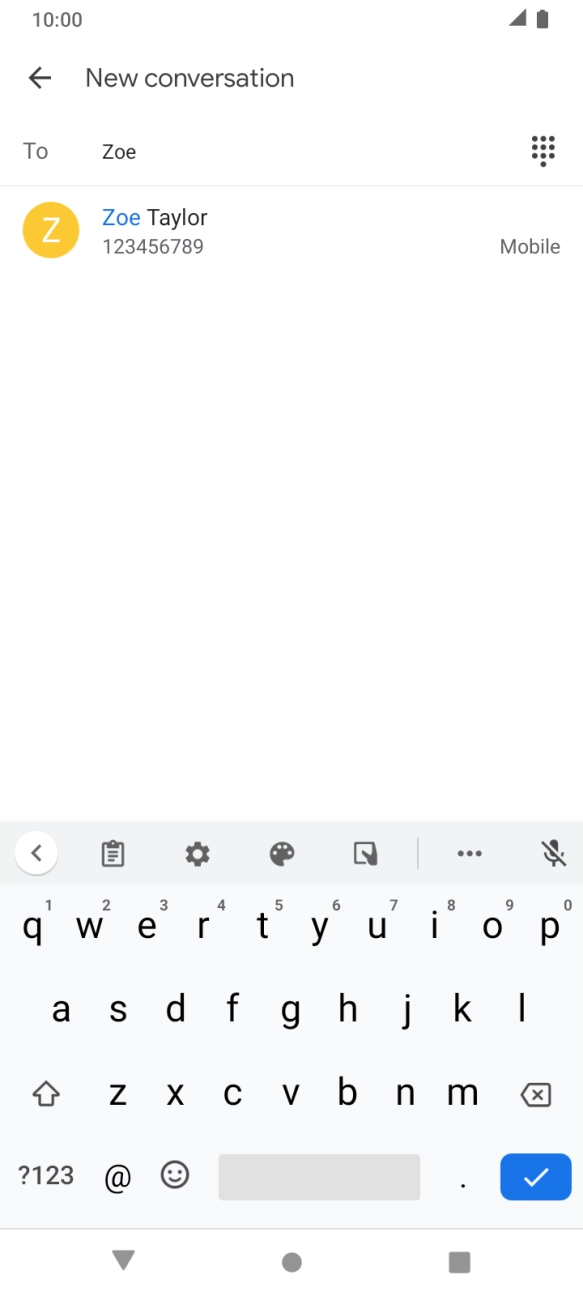Press the required contact. Press the required contact.