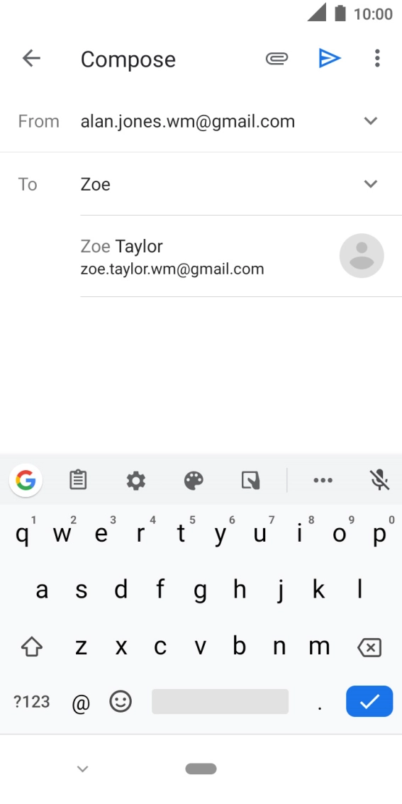 Press the required contact. Press the required contact.