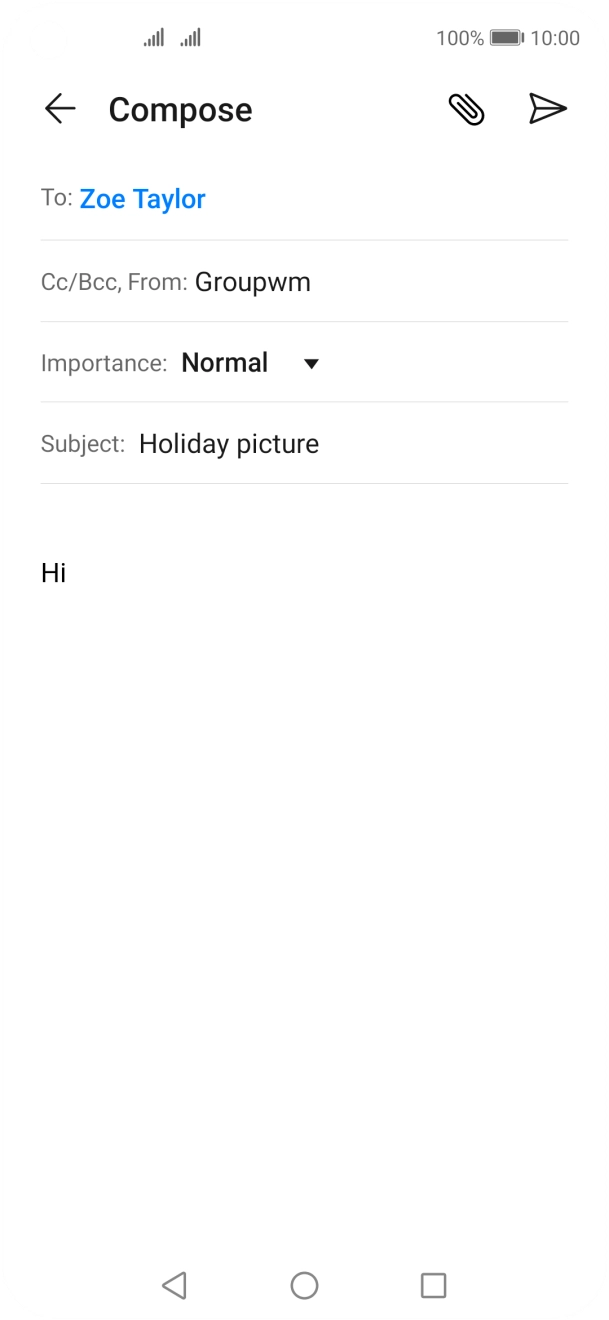 Press the attachment icon.