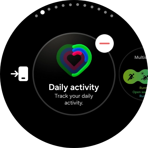 Press the remove widget icon. Press the remove widget icon.