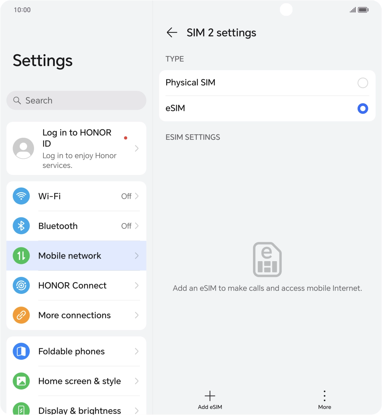 Press Add eSIM.