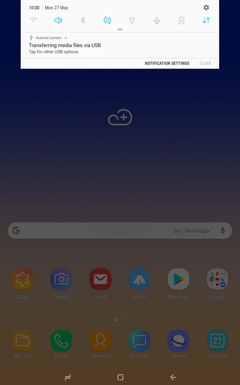 Press Tap for other USB options.. Press Tap for other USB options..
