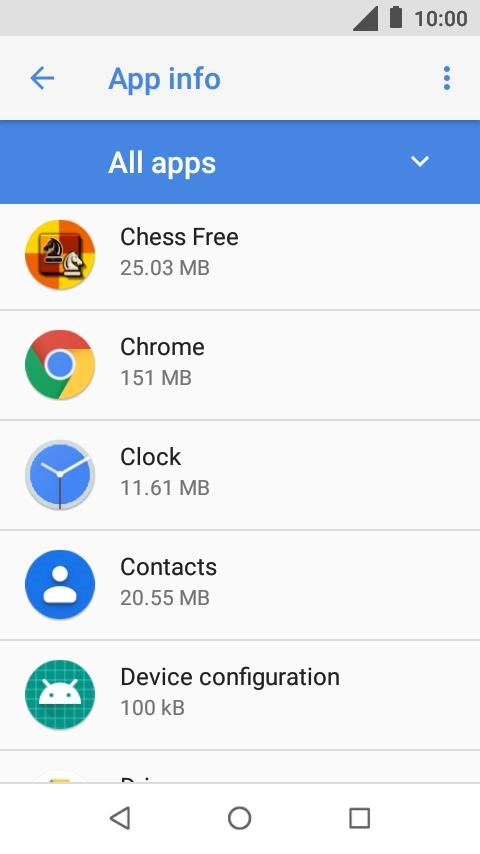 Press the required app.