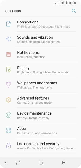 Press Lock screen and security.