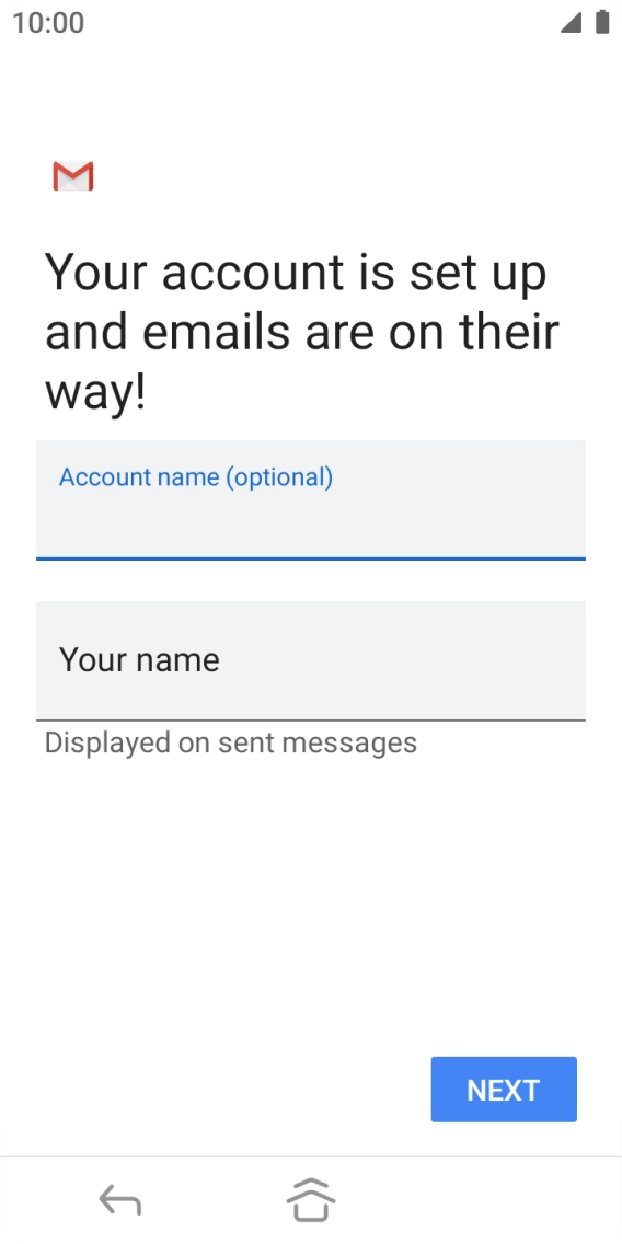 Press Your name and key in the required sender name. Press Your name and key in the required sender name.