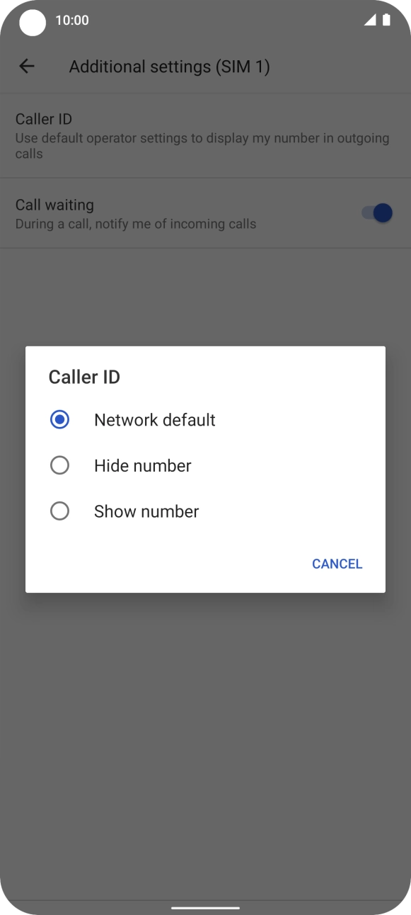 Press Show number to turn on caller identification.