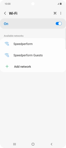 Press the required WiFi network.