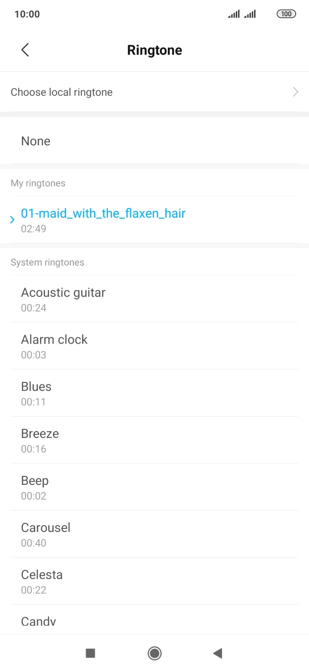Press the Home key to return to the home screen.