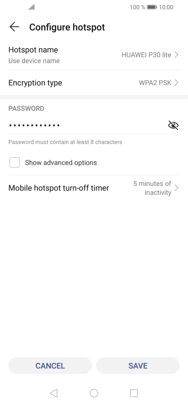 Press Hotspot name. Press Hotspot name.