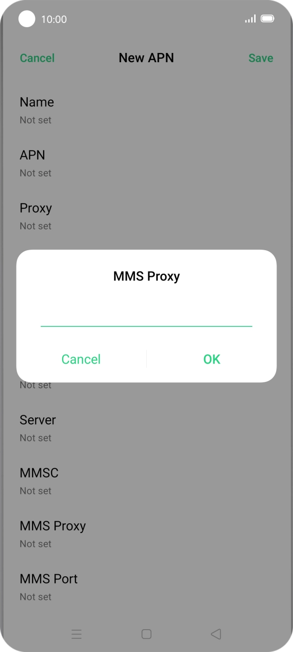 Key in 82.132.254.1 and press OK. Key in 82.132.254.1 and press OK.