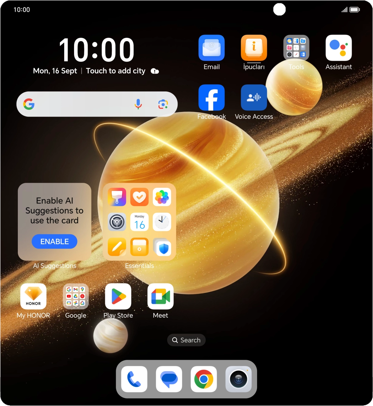 Slide two fingers downwards starting from the top of the screen.