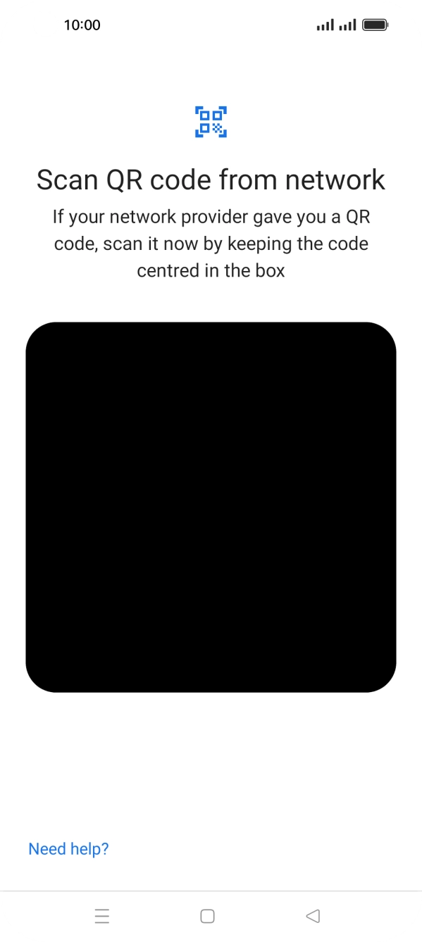 Place the QR code you've received inside the phone camera frame to scan the code.