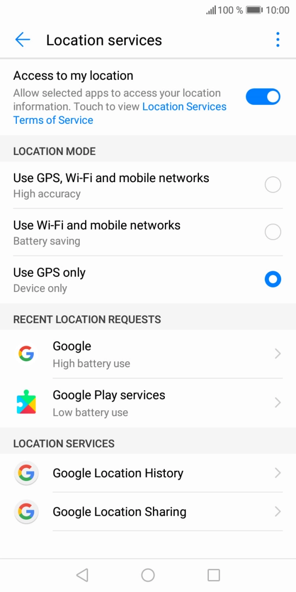 If you select Use GPS, Wi-Fi and mobile networks, your phone can find your exact position using the GPS satellites, the mobile network and nearby WiFi networks. Satellite-based GPS requires a clear view of the sky.