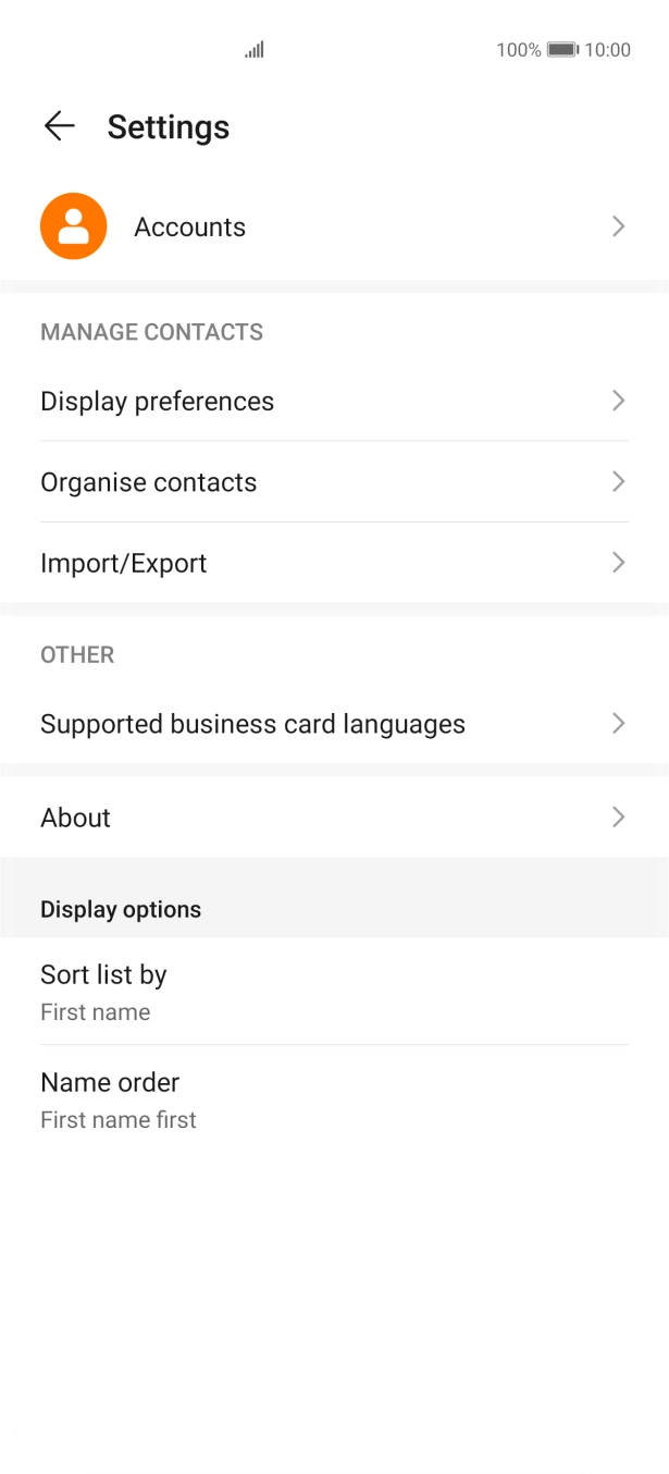 Press Import/Export.