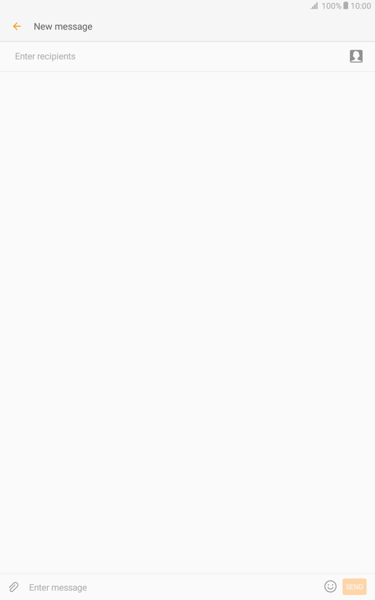 Press the search field and key in the first letters of the recipient's name.