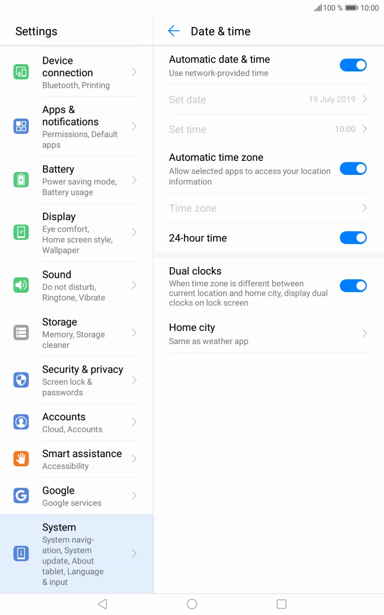 Press the Home key to return to the home screen.