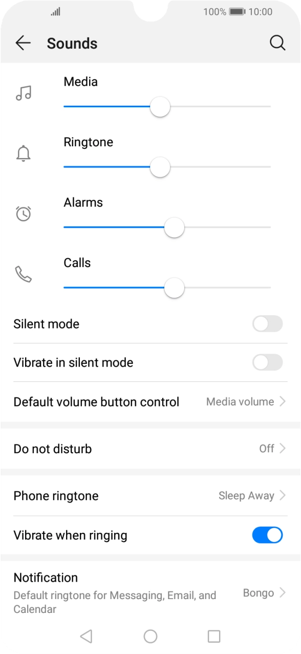 Press the Home key to return to the home screen.