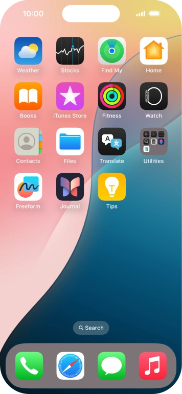 Press and hold anywhere on the home screen.