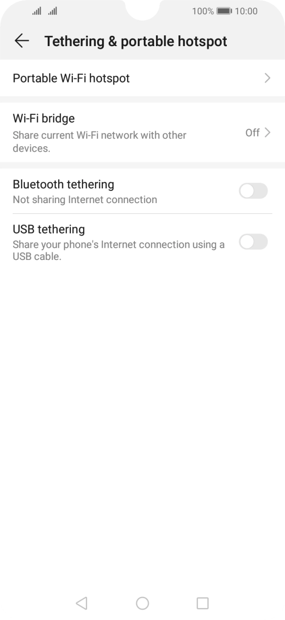 Press Portable Wi-Fi hotspot. Press Portable Wi-Fi hotspot.