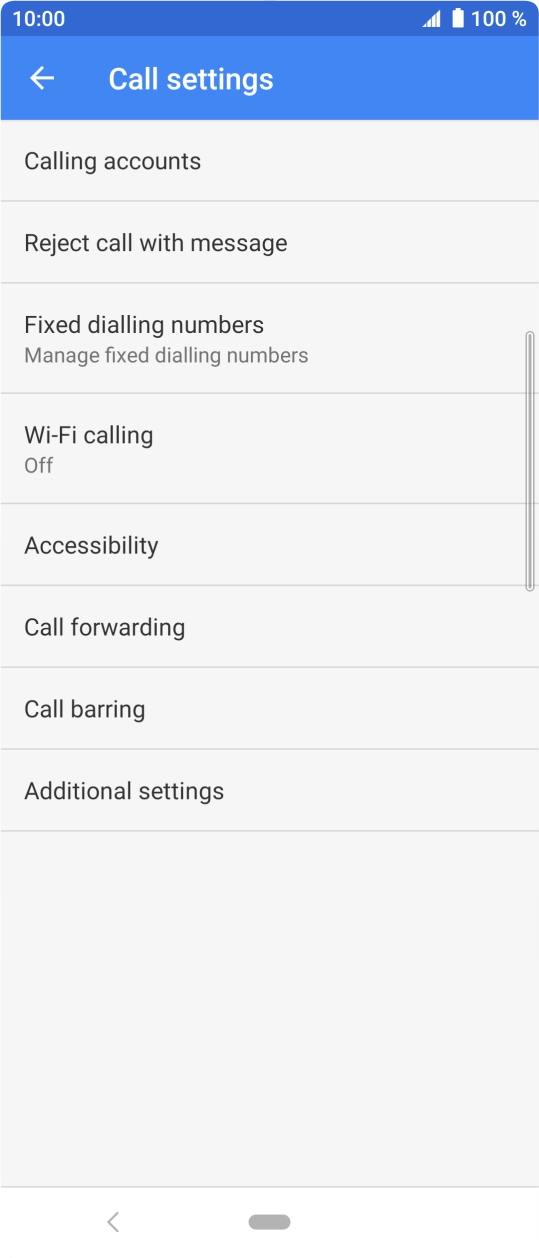 Press Call barring. Press Call barring.