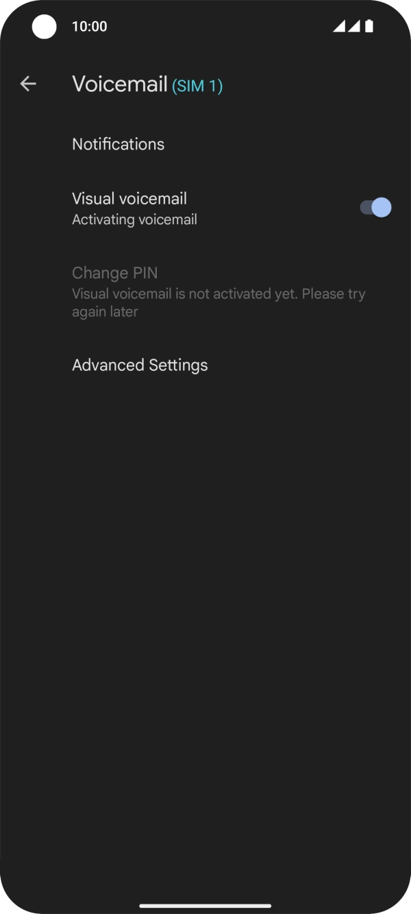 Press Advanced Settings.