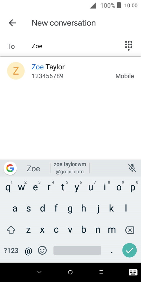 Press the required contact.