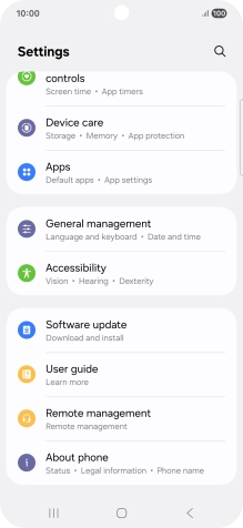 Press Software update.
