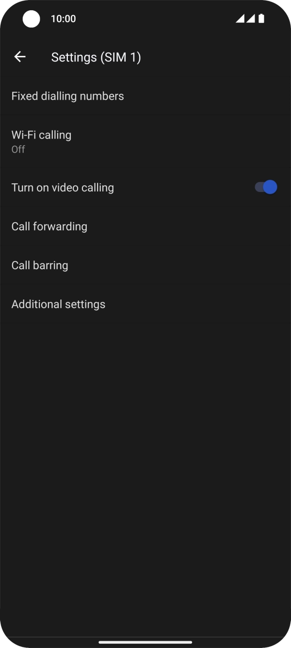 Press Call forwarding. Press Call forwarding.