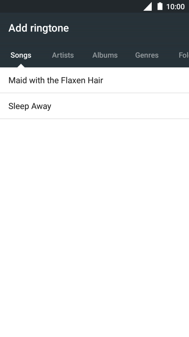 Press the required ring tones to hear them.