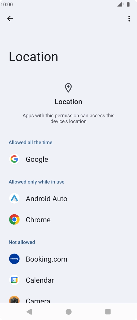 Press the required app. Press the required app.