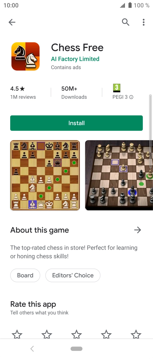 Press Install and follow the instructions on the screen to install the app.
