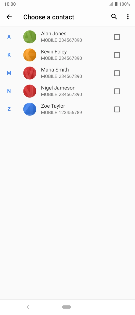 Press the menu icon.