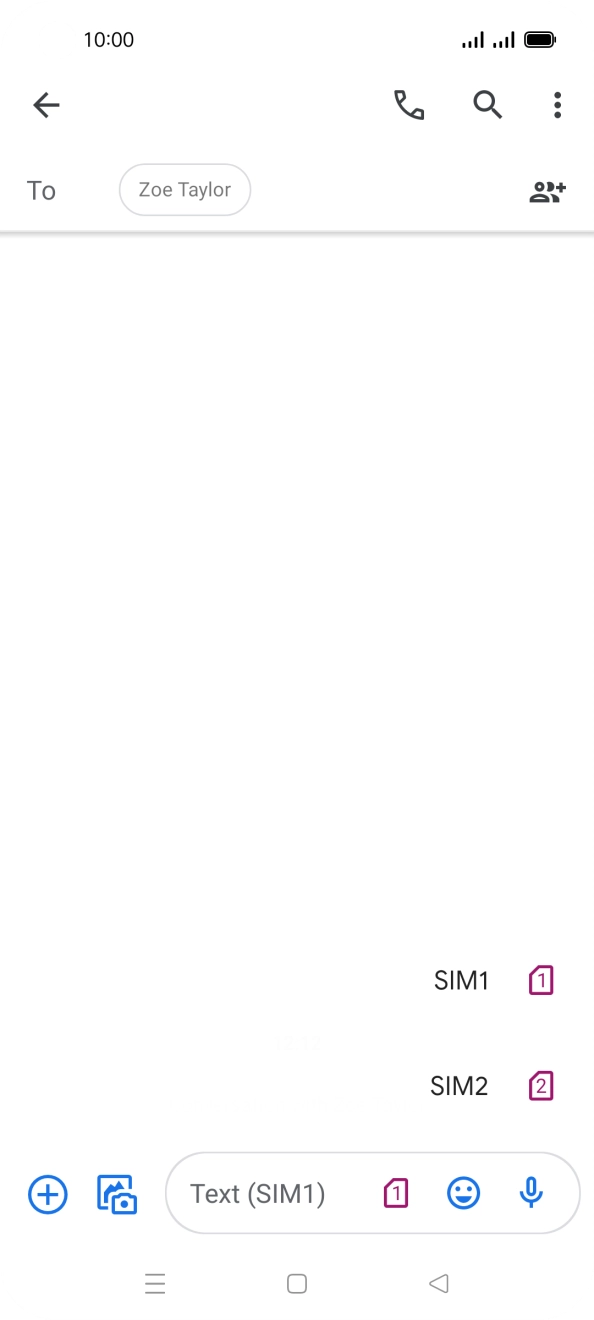 Press the required SIM. Press the required SIM.