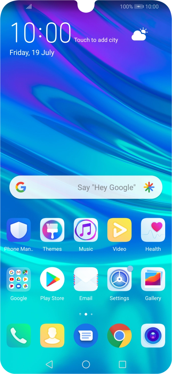 When the battery charging icon is displayed, charging is in progress.