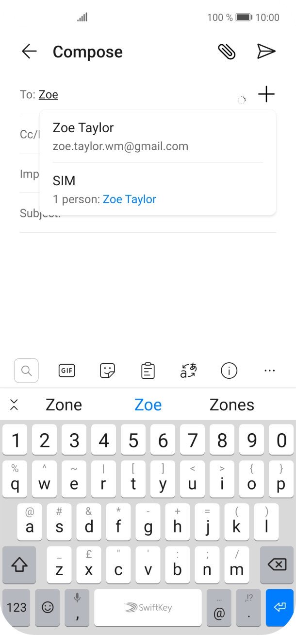Press the required contact.