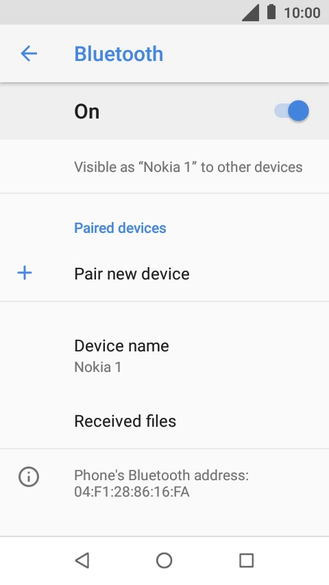 Press Pair new device.