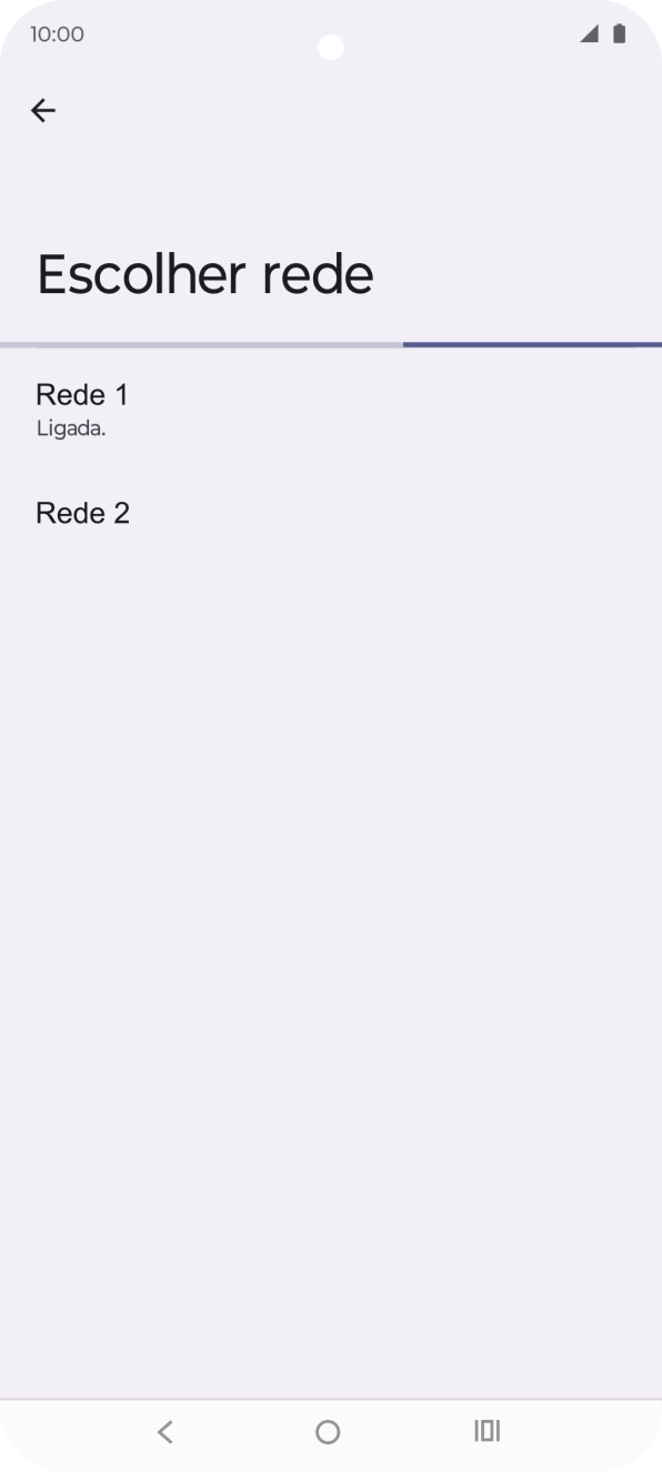 Prima a rede pretendida.