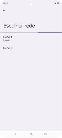 Prima a rede pretendida.