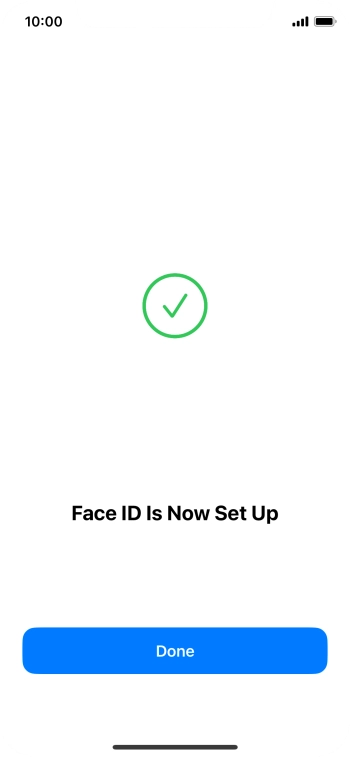 Press Done. If you haven't previously selected a lock code, key in a code of your own choice twice.