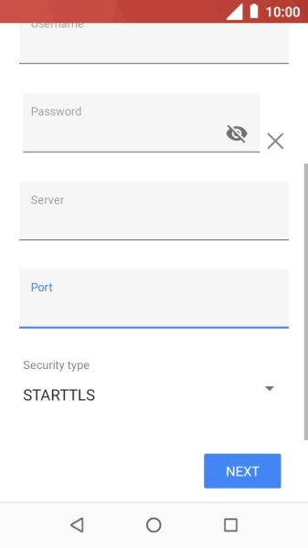 Press the drop down list below 'Security type'. Press the drop down list below 'Security type'.